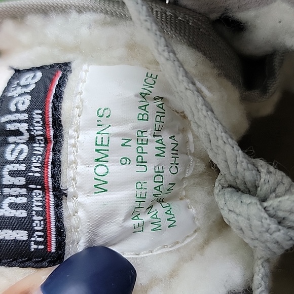 L.L Bean Vintage Thinsulate Women Leather Suede Laceup Trail Boot Taupe Grey 9N - Picture 10 of 13